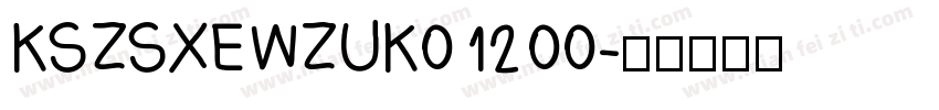 KSZSXEWZUK0 12 00字体转换